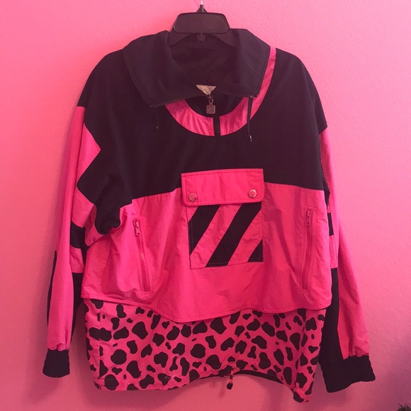 White Stag Jackets & Blazers - White Stag pink and black vintage ski jacket